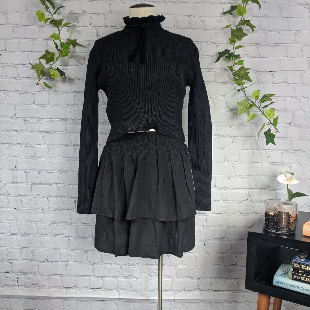 WOMEN'S  ZARA SLIM SWEATER BLACK L